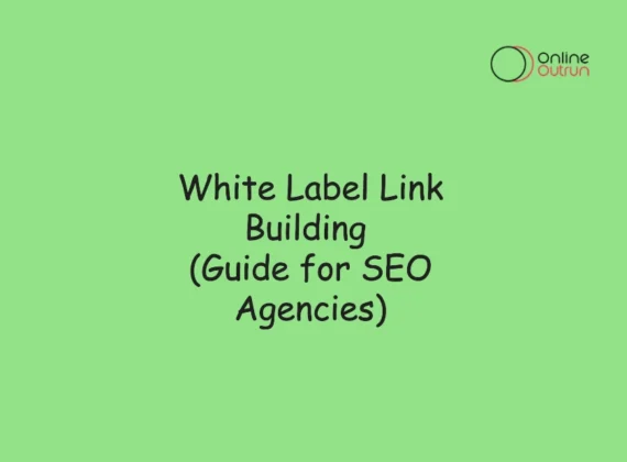 A image with written white label link building guide for SEO agencies on it
